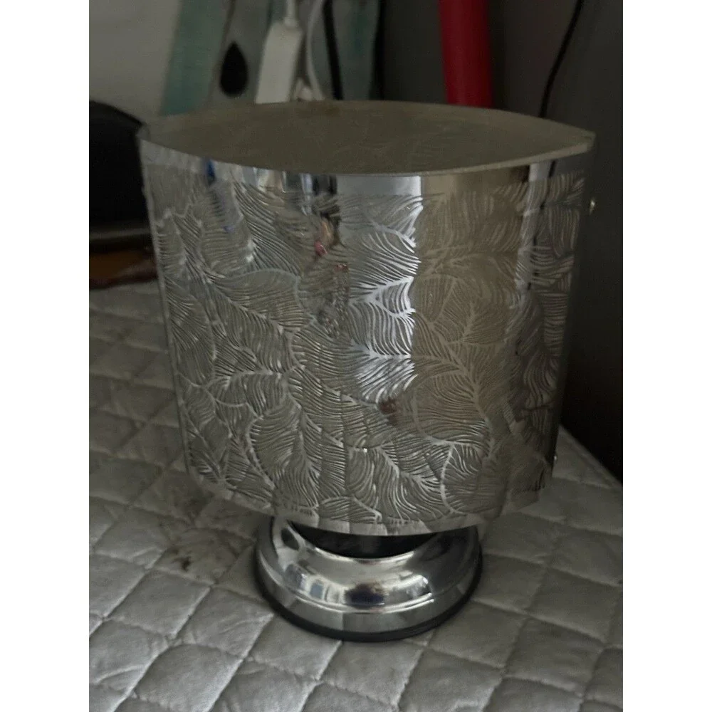 Yankee Candle Scenterpiece Electric Wax Warmer Silver Leaf Pattern Easy Meltcup